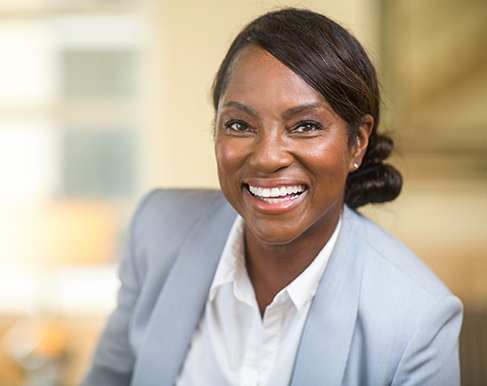 Older woman smiling with confidence